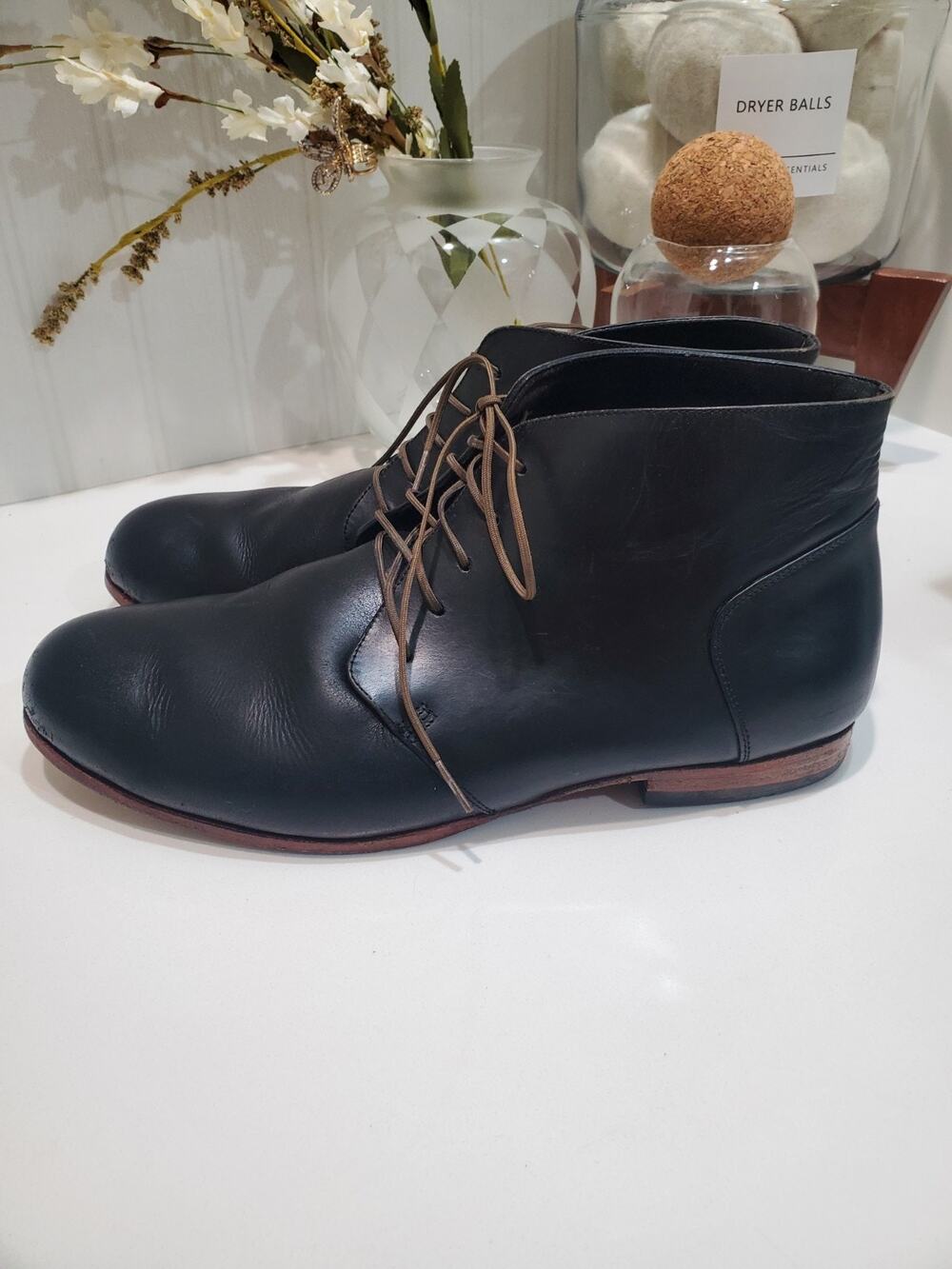 Nisolo Emilio Chukka Black Leather Boots Size 10